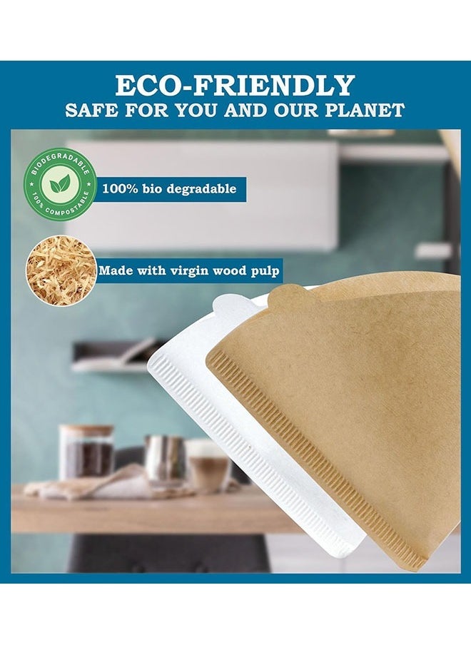 Melitta 40PCS Original Coffee Filters 8-12 Cup, Disposable Coffee Paper Filters Naturally Whitened, Cone Coffee Filters Compatible with Most U-shaped Coffee Filter  - Image 3