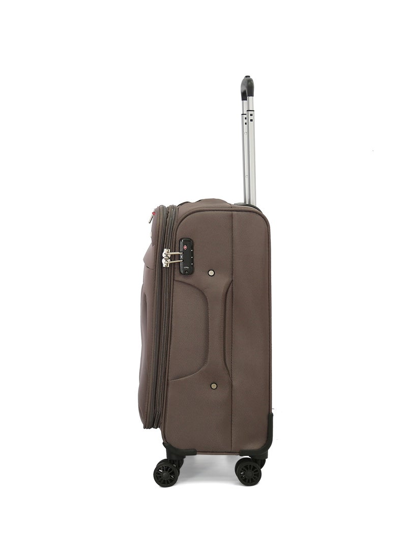 GIORDANO Giordano Softside  Luggage Trolley 3 PCS Set ,Khaki(S-19",M-23",L-27")  - Image 3