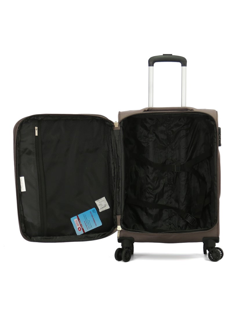 GIORDANO Giordano Softside  Luggage Trolley 3 PCS Set ,Khaki(S-19",M-23",L-27")  - Image 4