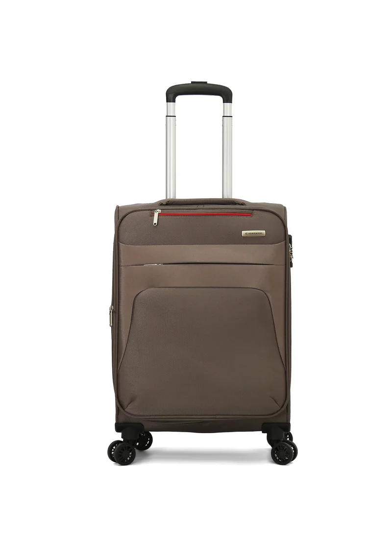 GIORDANO Giordano Softside  Luggage Trolley 3 PCS Set ,Khaki(S-19",M-23",L-27")