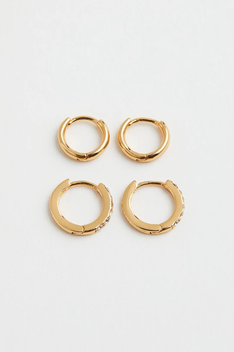 H&M 2 pairs hoop earrings