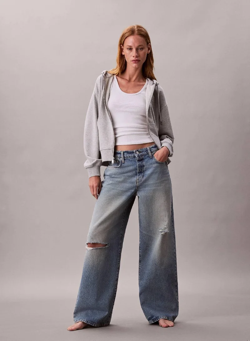 Calvin Klein Jeans Cotton Terry Zip Up Hoodie