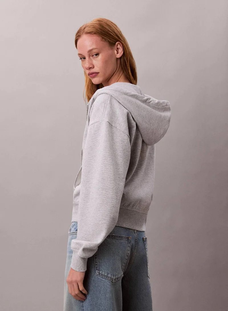 Calvin Klein Jeans Cotton Terry Zip Up Hoodie