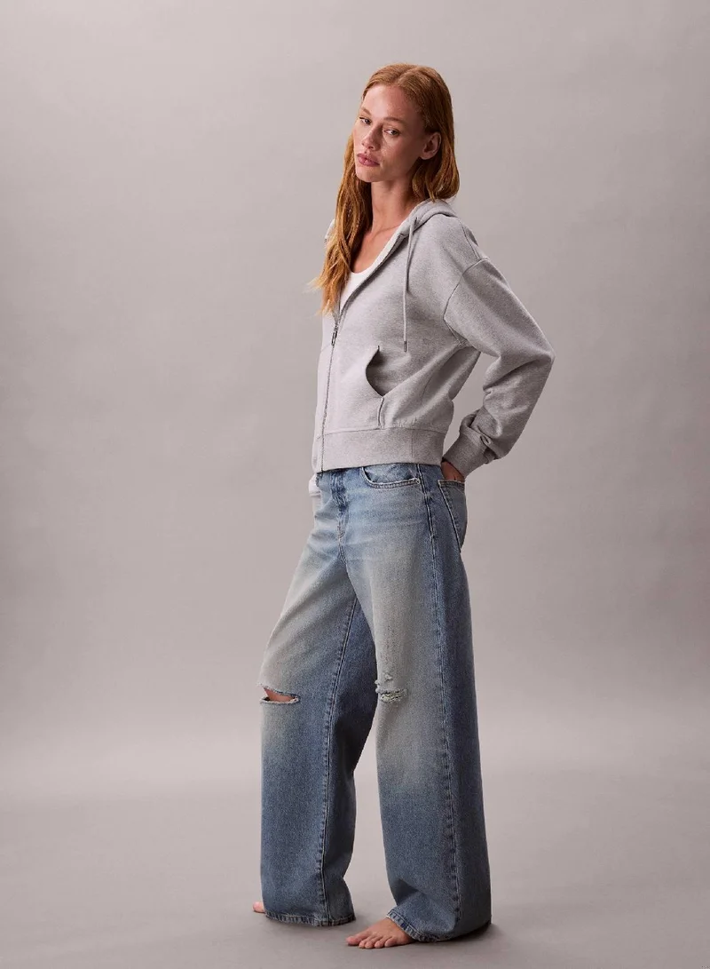 Calvin Klein Jeans Cotton Terry Zip Up Hoodie