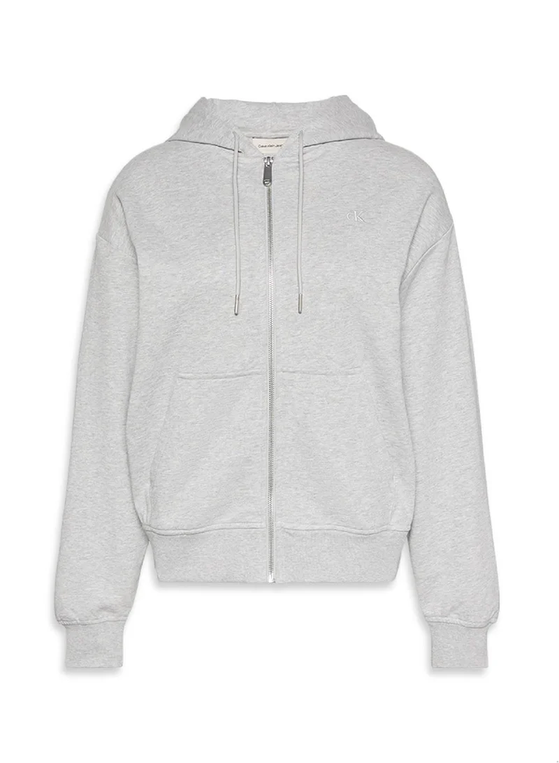 Calvin Klein Jeans Cotton Terry Zip Up Hoodie