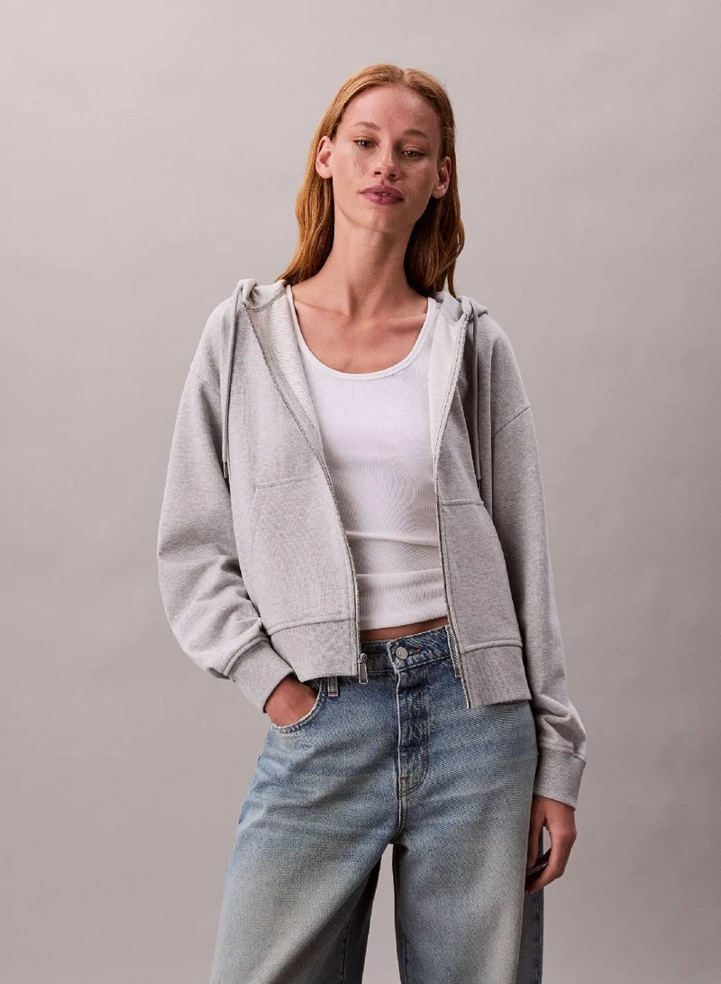 Calvin Klein Jeans Cotton Terry Zip Up Hoodie