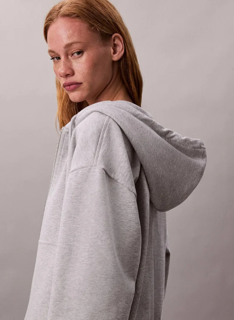 Calvin Klein Jeans Cotton Terry Zip Up Hoodie