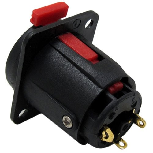 GLS Audio 1/4" Jacks TS and TRS Panel Mount Jack Locking Style D Series Size - 4 Pack - Image 3