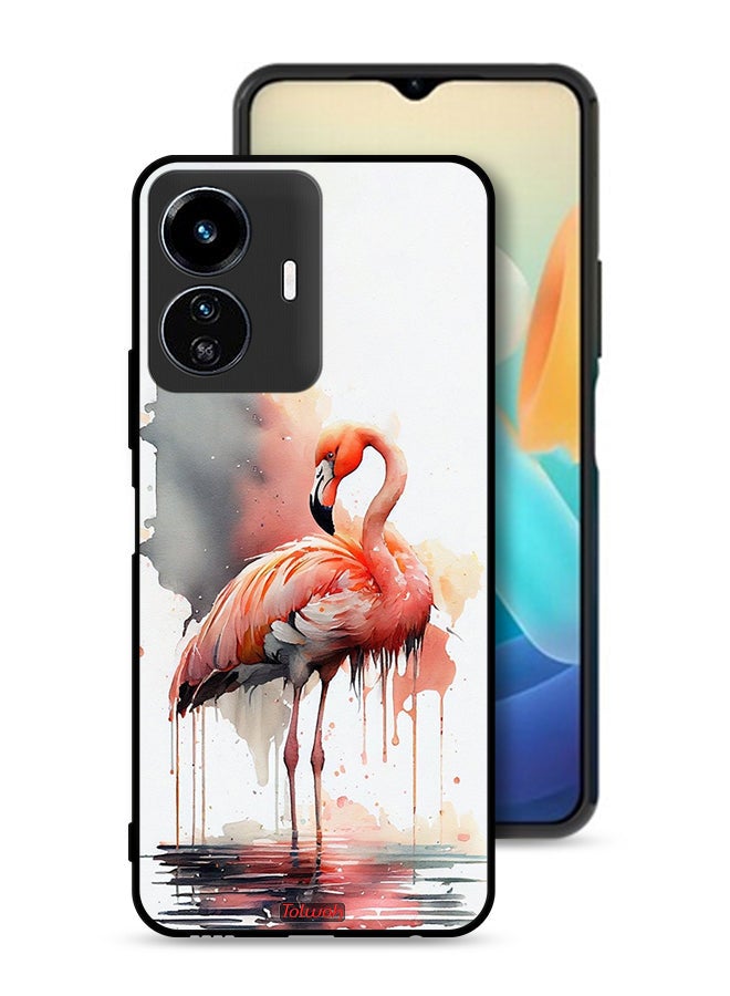 Tolwak Vivo Y77e 5G Protective Case Cover Tropical Watercolor Art - Image 1
