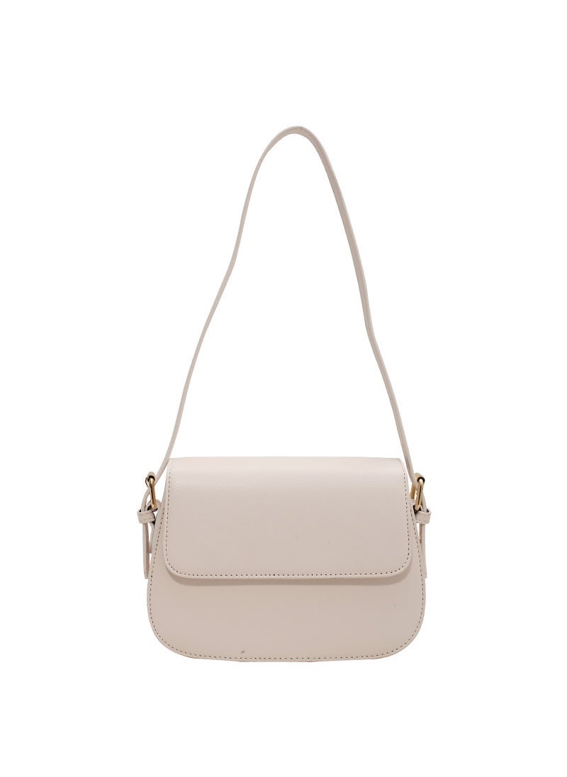 2024 Vintage Solid Color Womens Shoulder Bag White