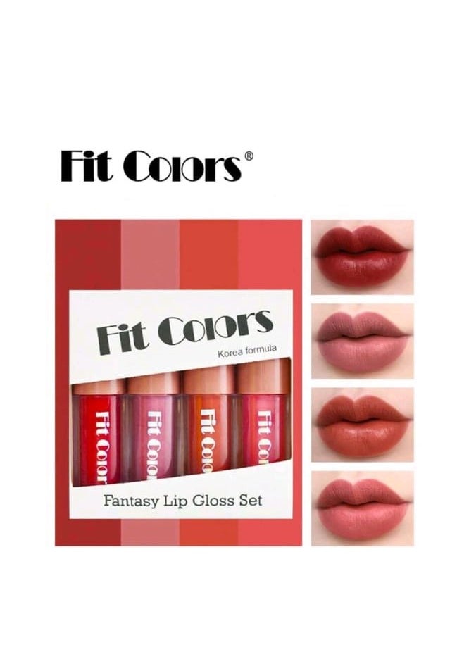 Fit Colors - مجموعة 4 قطع ملمع شفاة شيجلام - Image 1