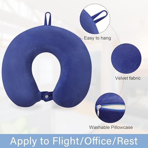 Gosider Travel Pillow Neck Pillow for Airplanes Memory Foam Neck Pillow for Traveling, Car, Home, Flight Portable Pillow for Sleeping Provide Head Neck Support Rest - Image 2