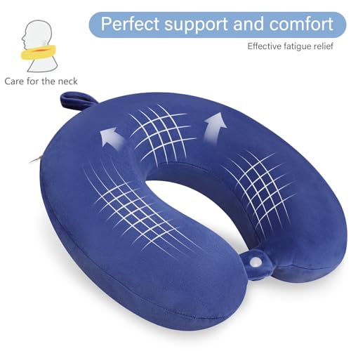Gosider Travel Pillow Neck Pillow for Airplanes Memory Foam Neck Pillow for Traveling, Car, Home, Flight Portable Pillow for Sleeping Provide Head Neck Support Rest - Image 4