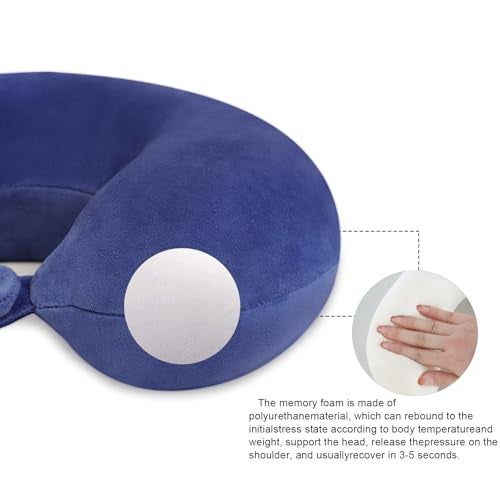 Gosider Travel Pillow Neck Pillow for Airplanes Memory Foam Neck Pillow for Traveling, Car, Home, Flight Portable Pillow for Sleeping Provide Head Neck Support Rest - Image 5