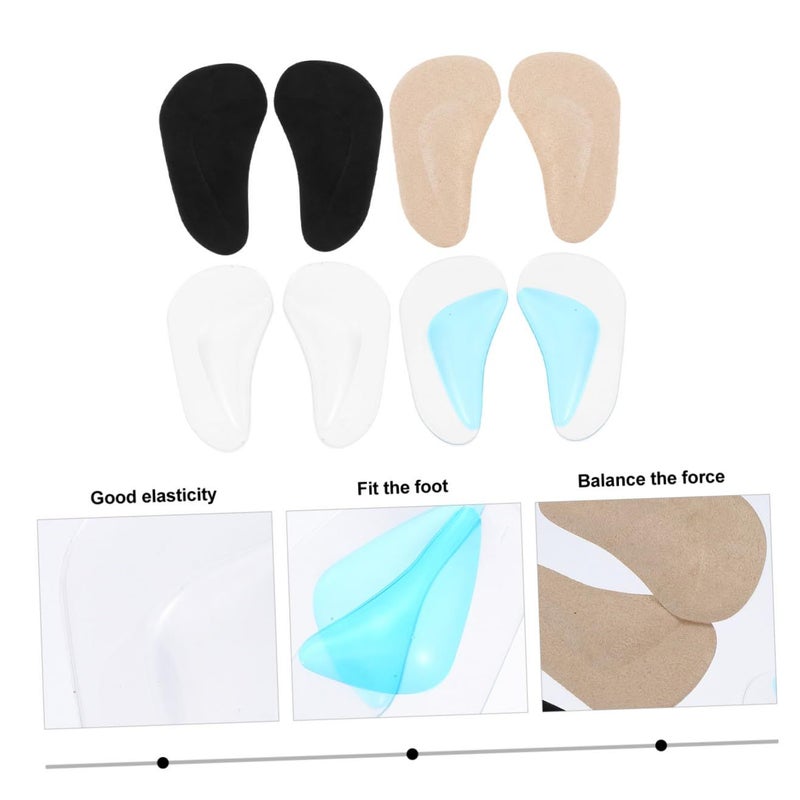 Gel Arch Support Insoles 8 Pcs for Flat Feet Kids Shoes Sandals Heels - Image 4
