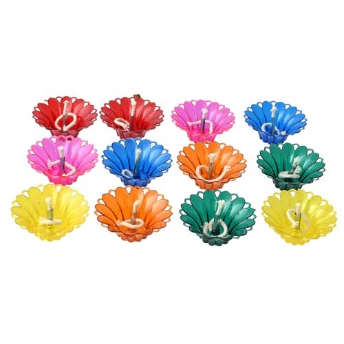 CRAFTAM 3D Refection Reusable Transparent Hard Plastic Multicolor Floating Oil Diya Deepak for Diwali Decoration (12) - Image 4
