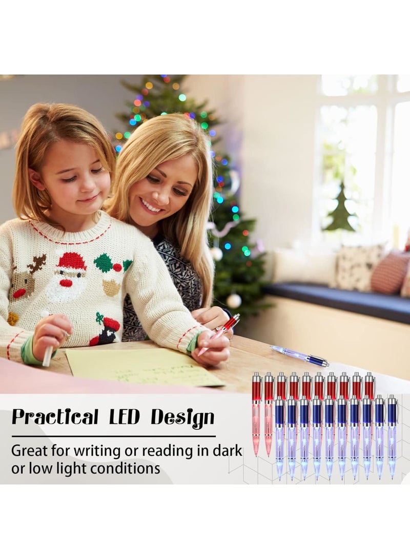 SOLARAE قلم مضيء LED، 20 قطعة قلم برأس مضيء للكتابة في الظلام للبالغين والأطفال والطلاب ومستلزمات المكتب في المنزل والمدرسة - Image 3