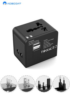 Universal Travel Plug Adapter Worldwide International All in One Portable Travel Adapter Wall AC Power Plug Adapter Wall Charger with Dual USB Charging Ports for USA EU UK AUS Cell Phone Mobile Laptop - pzsku/Z6CEF551E103644E741B0Z/45/_/1738984225/7ce84072-1e92-4027-a8ee-52aa04d3955d