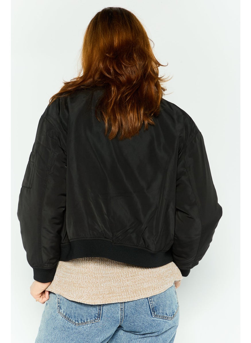 Women Brand Logo Bomber Jacket, Black - pzsku/Z6CEF57F59955FE799FEDZ/45/_/1739110540/253cb347-c364-49cc-871b-f5e97d4567c0