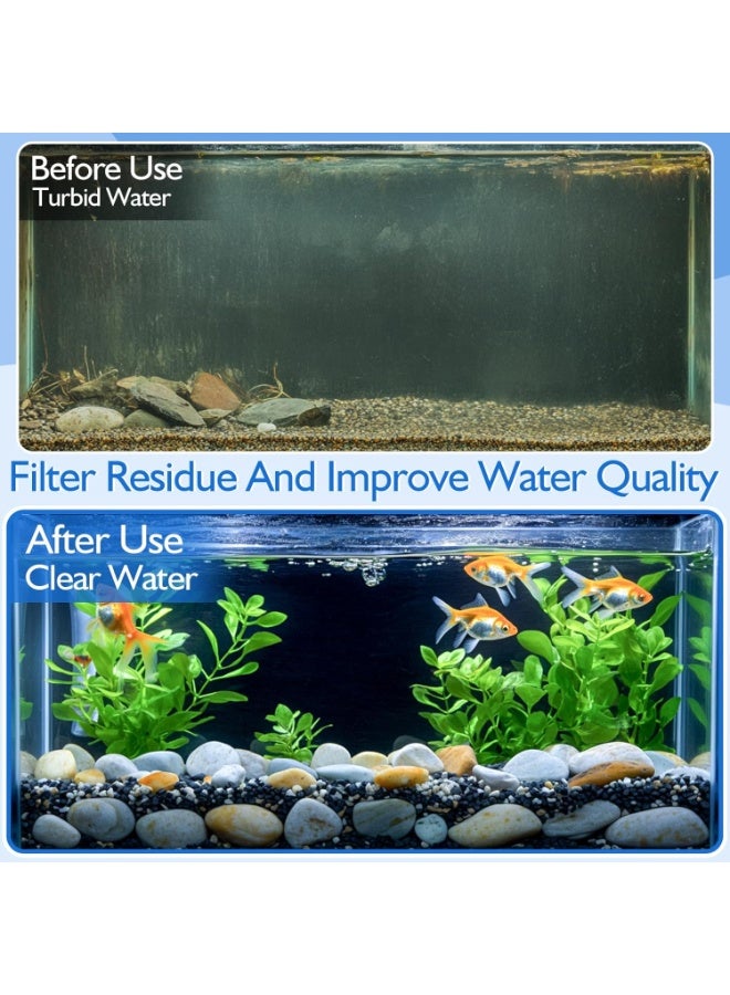 4 Pcs Washable Fish Tank Filter Micron Bag, Aquarium Canister Sponge Biochemical Cotton Filtration Felt Sock, Pre-Filter Bags, White, Quick Water Purification (12 * 25cm) - Image 4