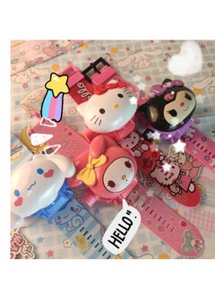 RATSAW Melody Kuromi Cinnamorol Watch Cartoon 3D Luminous Projection Digital Watch Kid Watch  - Image 3