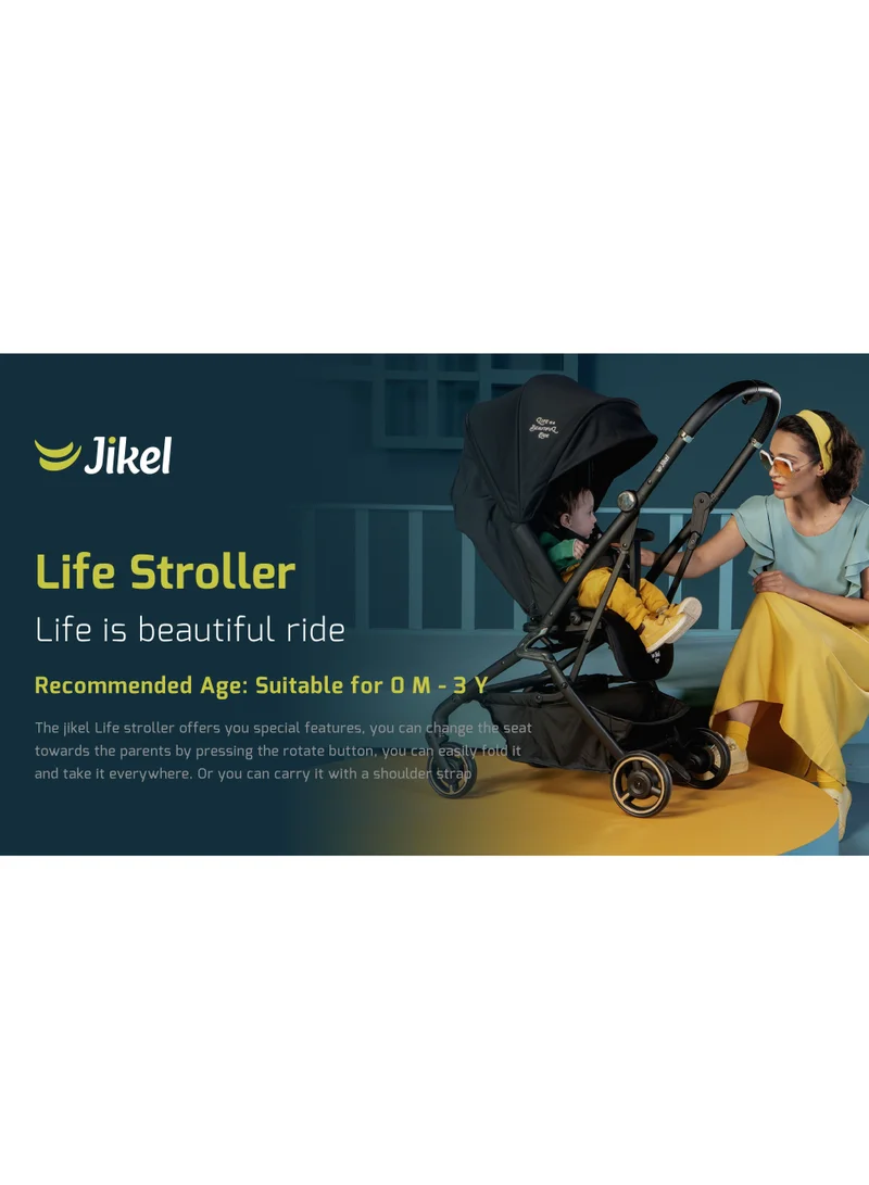 Jikel Jikel Life 360 Compact Stroller with reversible seat, cabin friendly - Yellow