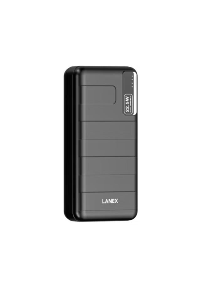 LANEX - Multi Protocol Power Bank 30000mAh 22.5W + PD20W – High-Capacity Portable Charger with Fast Charging Support – Dual USB Outputs, Compatible with Smartphones, Tablets, Laptops, and More – Ideal for Travel and Daily Use - Image 1