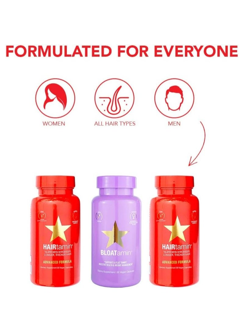 HAIRTAMIN Advanced Hair And Debloat Bundle, 2 Hairtamin With 1 Bloatamin - Image 3