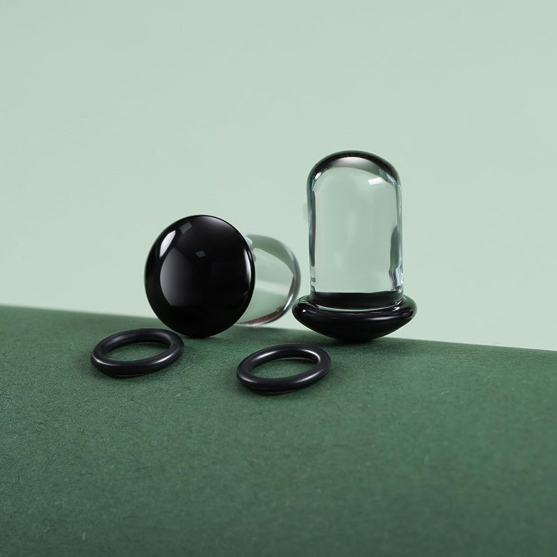 TBOSEN 14 PCS/8 PCS Precise Dimensions Glass Set O-Ring Ear Plugs Aftercare Balm Wax Tunnels Gauges Stretcher Piercings Kit - Image 5