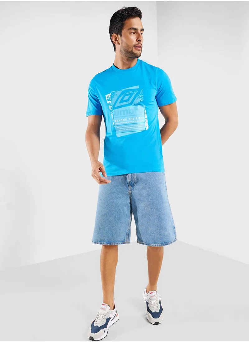 umbro Layered Box Logo Graphic T-Shirts