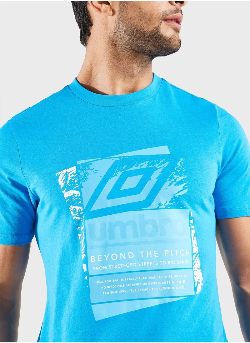 umbro Layered Box Logo Graphic T-Shirts