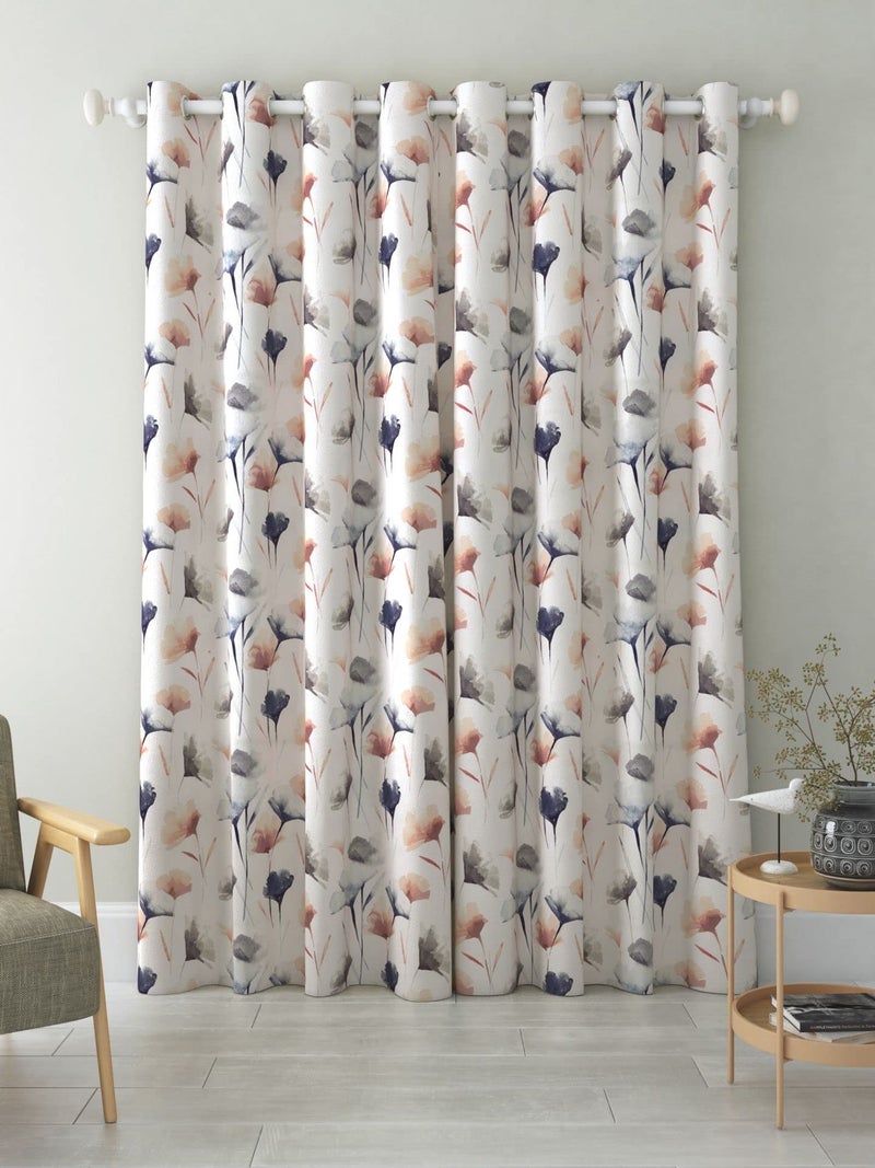 INtex Curtains Linen Velvet Sabia Curtains-Modern Multi Colour Sheer Design-Steel Grommets -1 Piece Multicolor 140W x 250L CM - Image 3