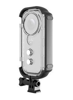 Generic New Version 30Meter Dive Case Waterproof Housing Full Protection Cover compatible with Insta360 One X Panoramic Camera Transparent Underwater Shell Accessory  - Image 1