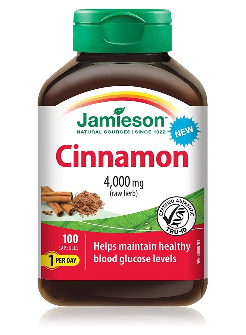 Jamieson Cinnamon 4000 Mg 100 Count - Image 1