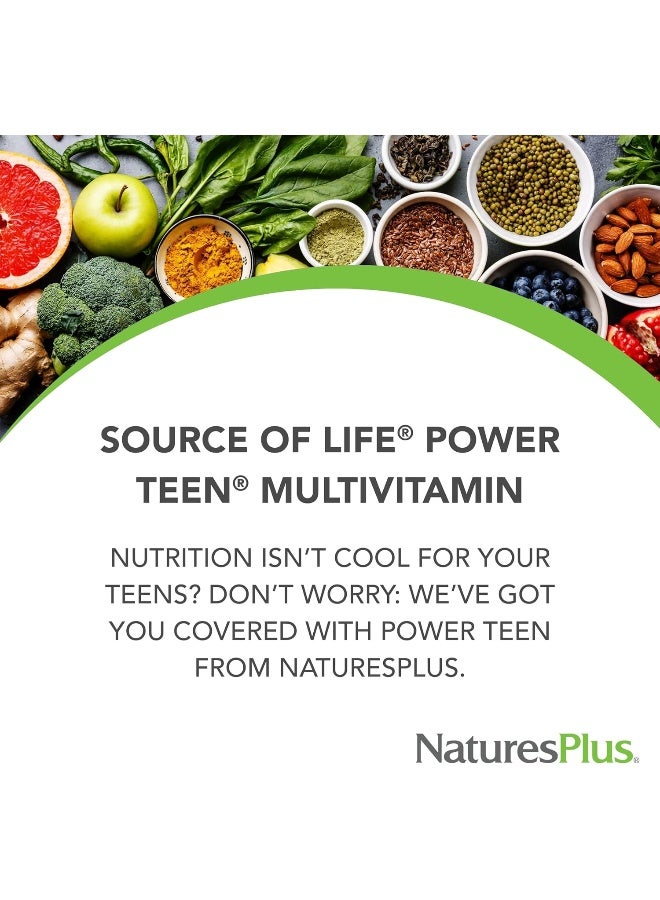 NaturesPlus أقراص باور تين المتعددة الفيتامينات للمراهقين - 90 حبة - Image 3