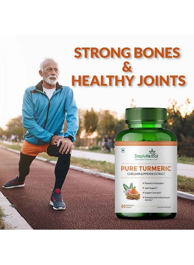 Simply Herbal 800 MG Turmeric Curcumin & Piperine Extract Capsules for Immunity | Immunity Boosters Capsule for Adults | Good for Skin & Joint Pains | Natural and Pure Curcuminoids Capsule, Pack of 2 - Image 5