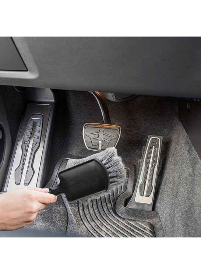 كاست ويف فرشاة حافة العجلات، فرشاة تنظيف إطارات السيارات، فرشاة طويلة الشعيرات غير قابلة للخدش، فرشاة صناعية مختلطة ناعمة وصلبة للسيارات، عجلات الدراجات النارية، الإطارات، الرفارف، السجاد، عادم المحرك، غسيل السيارات - Image 2