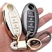 BDFHYK ZHENGSZ Compatible with Nissan Key Fob Cover Fits 20162024 Armada Altima Sentra Versa Rogue Pathfinder Murano Maxima Case Accessories TPU Protector 4 Buttons GreyWhite - Image 2
