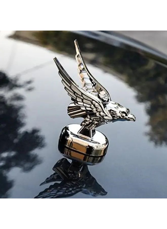 1pc 3D Eagle Emblem Car Hood Decoration Realistic Design Easy Installation - Image 1