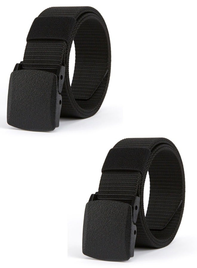 GUSGU Nylon Tactical Belt for Men 2 Pack Heavy-Duty Webbing Canvas Military Work Belt with Plastic Buckle 125cm Durable Everyday Outdoor Utility Gear - Image 1