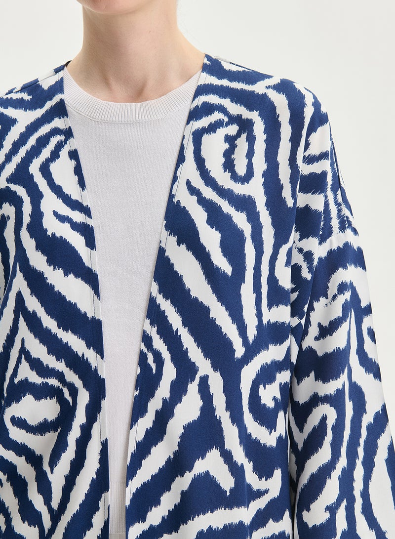 LC WAIKIKI Shawl Collar Patterned Oversize Women's Kimono - Image 3