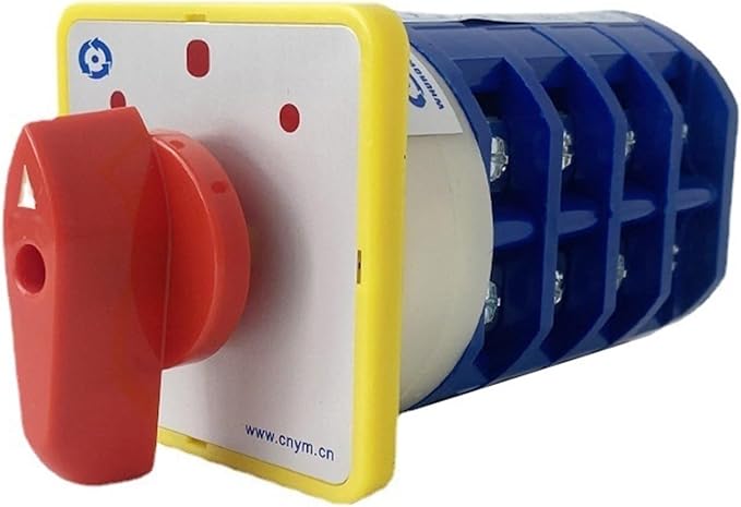Rotary Cam Change Over Switch 40A 3 Position 4 Pole ON Off ON Silver Customize - Image 1