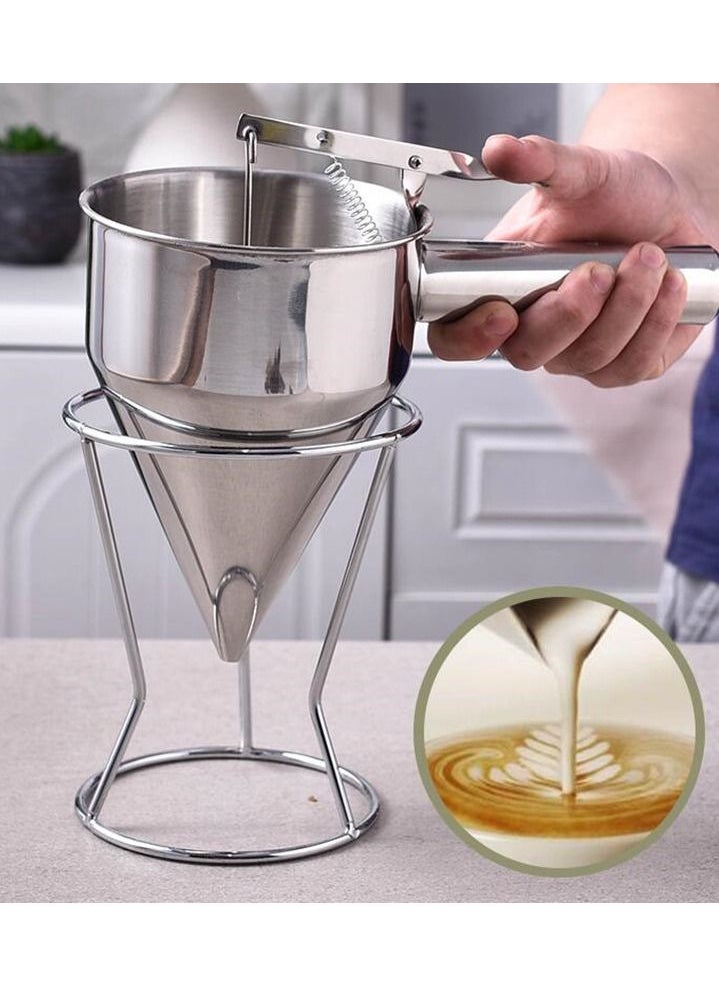 Generic - Pancake Dough Dispenser Stainless Steel Batter Dispenser Pastry Tools Baking Waffle Cake Gadgets Kitchen Accessories - Image 1