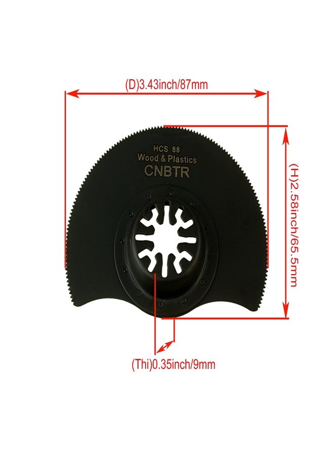 CNBTR Universal Oscillating Multitool Semicircle Saw Blades 87mm OD High-Carbon Steel with Countersunk Head Set of 50 - Image 4