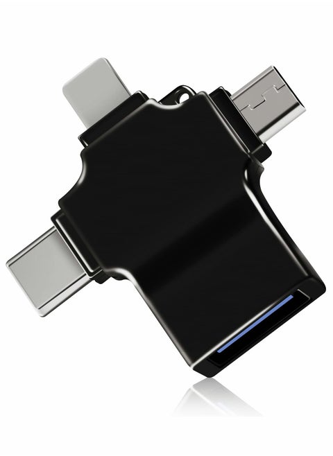 3-in-1 OTG Adapter, USB C to 3.0 Light-ning Micro Adapter for Phone/Tablet, Support Flash Drive, Card Reader, Keyboard & Mouse, Camera and Other Devices