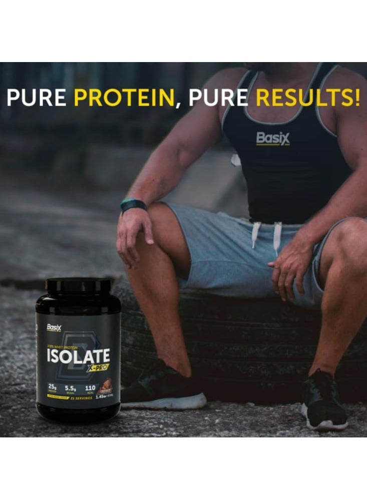 Basix 100% Whey Protein Isolate X-Pro 658g Chocolate Chunk Flavor 22 Serving - Image 5