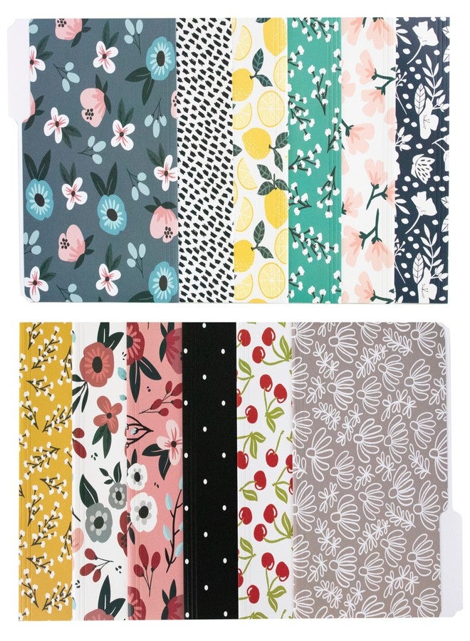 Carousel Greetings Decorative File Folders, Set of 12-3 Tab Cute File Folders Letter Size Decorative Colored File Folders Boho Manilla Folders 8.5 x 11 - Pretty File Folders Home Office Supplies (Mesmeric) - Image 1