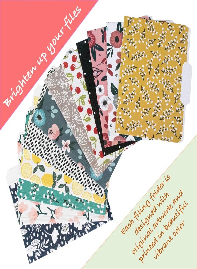 Carousel Greetings Decorative File Folders, Set of 12-3 Tab Cute File Folders Letter Size Decorative Colored File Folders Boho Manilla Folders 8.5 x 11 - Pretty File Folders Home Office Supplies (Mesmeric) - Image 2