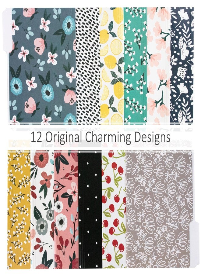 Carousel Greetings Decorative File Folders, Set of 12-3 Tab Cute File Folders Letter Size Decorative Colored File Folders Boho Manilla Folders 8.5 x 11 - Pretty File Folders Home Office Supplies (Mesmeric) - Image 4