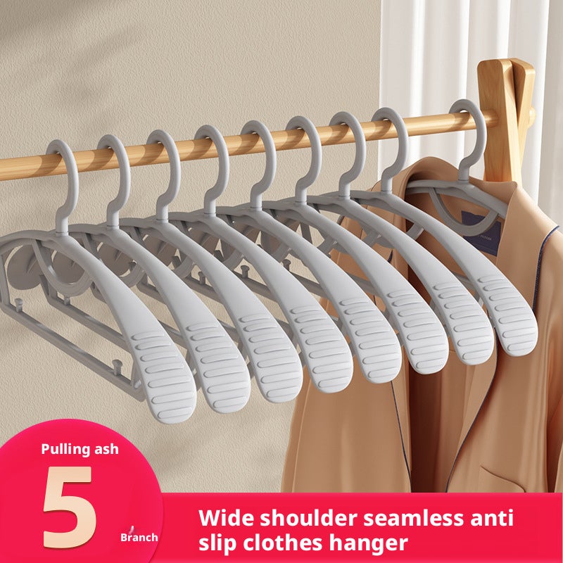5-Pack Non-Slip Hangers for Clothes, Shoulder Protector, Closet Hangers - Image 4